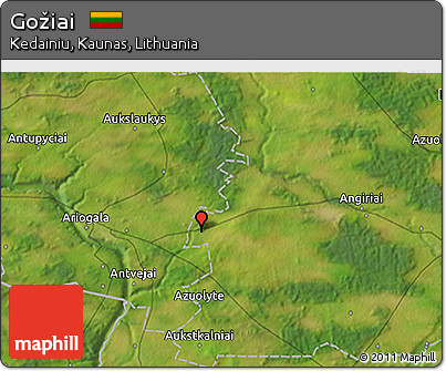 Satellite 3D Map of Gožiai