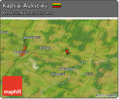 Satellite 3D Map of Kapliai Aukštieji