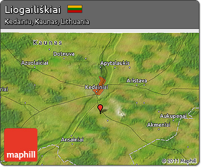 Satellite 3D Map of Liogailiškiai
