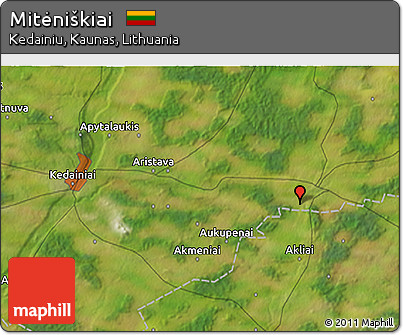 Satellite 3D Map of Mitėniškiai