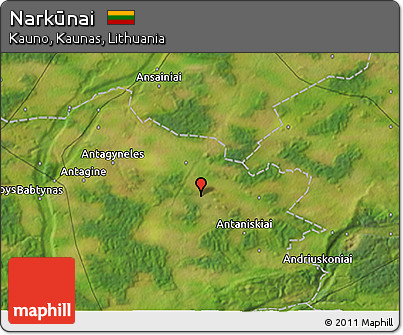 Satellite 3D Map of Narkūnai