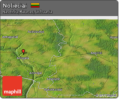 Satellite 3D Map of Noliečiai