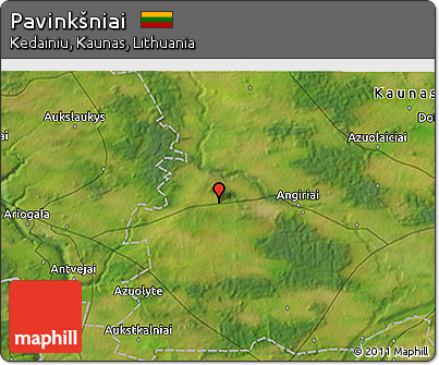 Satellite 3D Map of Pavinkšniai