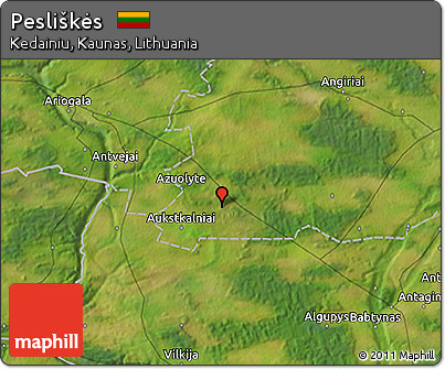 Satellite 3D Map of Pesliškės