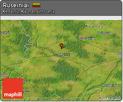Satellite 3D Map of Ruseiniai