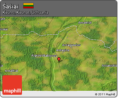 Satellite 3D Map of Šašiai