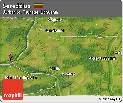 Satellite 3D Map of Seredžius