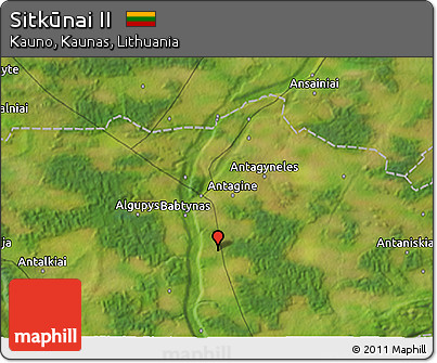 Satellite 3D Map of Sitkūnai II