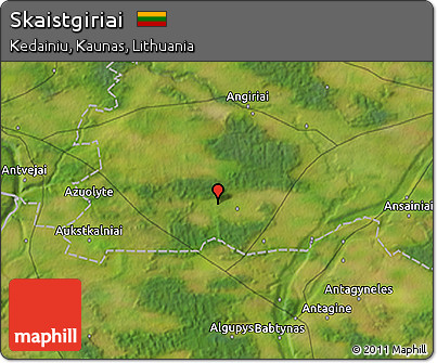 Satellite 3D Map of Skaistgiriai