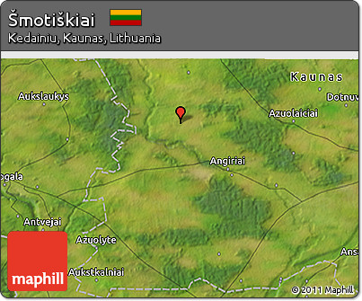 Satellite 3D Map of Šmotiškiai