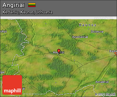 Satellite 3D Map of Angiriai