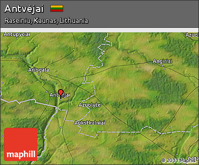 Satellite 3D Map of Antvėjai