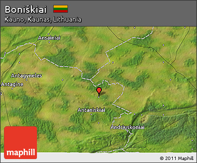 Satellite 3D Map of Boniškiai