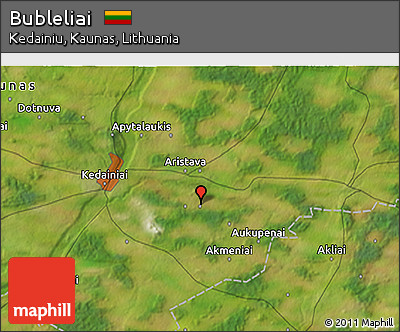 Satellite 3D Map of Bubleliai