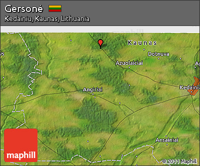 Satellite 3D Map of Gersonė