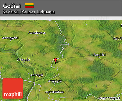 Satellite 3D Map of Gožiai