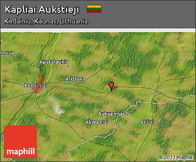 Satellite 3D Map of Kapliai Aukštieji