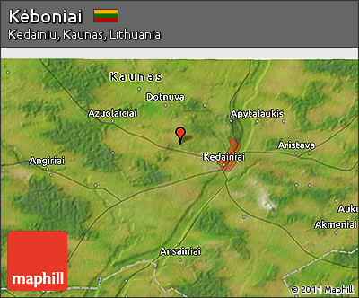 Satellite 3D Map of Kėboniai