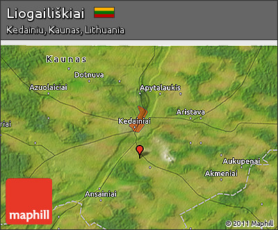 Satellite 3D Map of Liogailiškiai