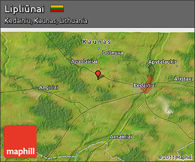 Satellite 3D Map of Lipliūnai