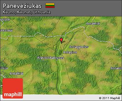 Satellite 3D Map of Panevėžiukas