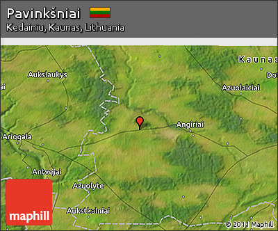Satellite 3D Map of Pavinkšniai
