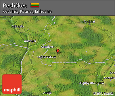 Satellite 3D Map of Pesliškės