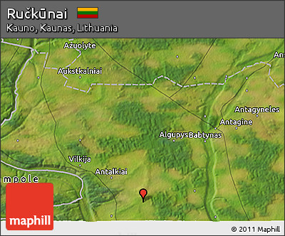 Satellite 3D Map of Ručkūnai