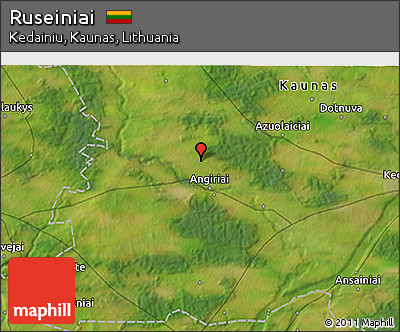 Satellite 3D Map of Ruseiniai