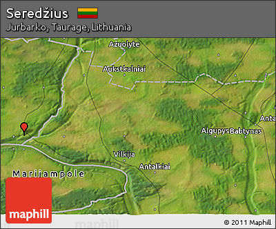 Satellite 3D Map of Seredžius
