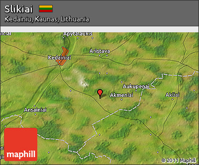 Satellite 3D Map of Slikiai