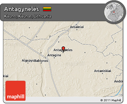 Shaded Relief 3D Map of Antagynėlės
