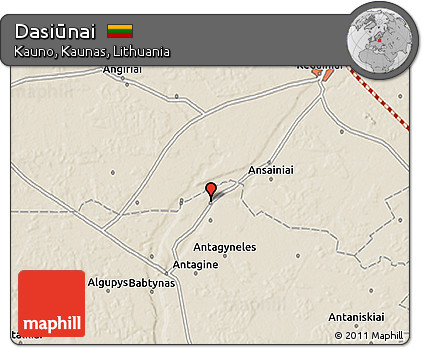 Shaded Relief 3D Map of Dasiūnai