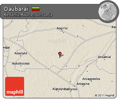 Shaded Relief 3D Map of Daubarai