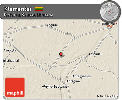 Shaded Relief 3D Map of Klementai