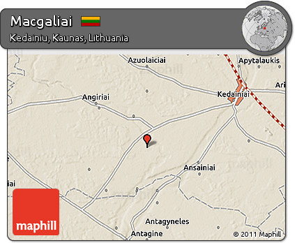 Shaded Relief 3D Map of Macgaliai