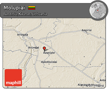 Shaded Relief 3D Map of Molupiai