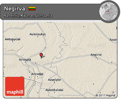 Shaded Relief 3D Map of Negirva