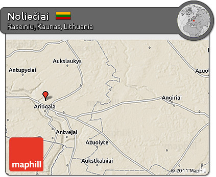 Shaded Relief 3D Map of Noliečiai