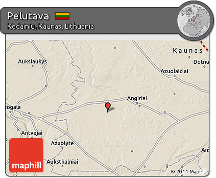 Shaded Relief 3D Map of Pelutava