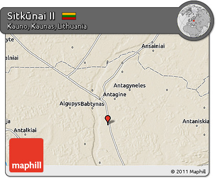 Shaded Relief 3D Map of Sitkūnai II