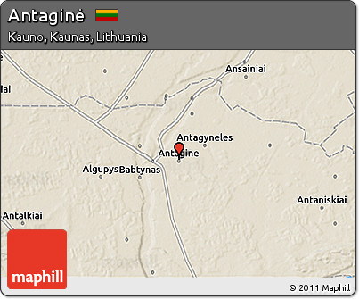 Shaded Relief 3D Map of Antaginė