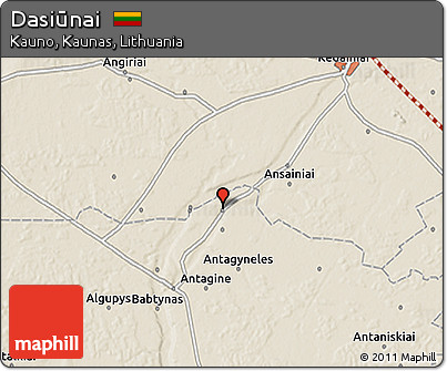 Shaded Relief 3D Map of Dasiūnai