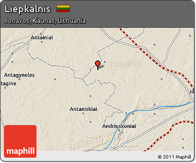 Shaded Relief 3D Map of Liepkalnis