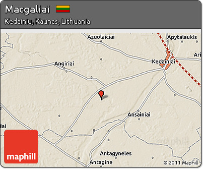 Shaded Relief 3D Map of Macgaliai
