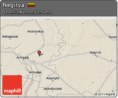 Shaded Relief 3D Map of Negirva