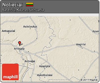 Shaded Relief 3D Map of Noliečiai