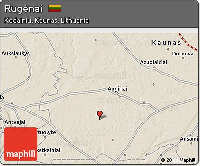 Shaded Relief 3D Map of Rugėnai