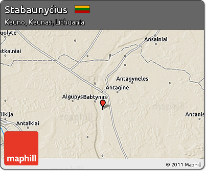 Shaded Relief 3D Map of Stabaunyčius