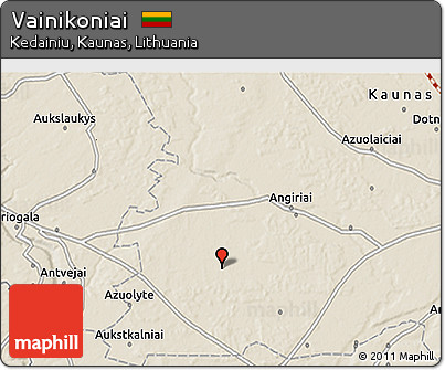 Shaded Relief 3D Map of Vainikoniai